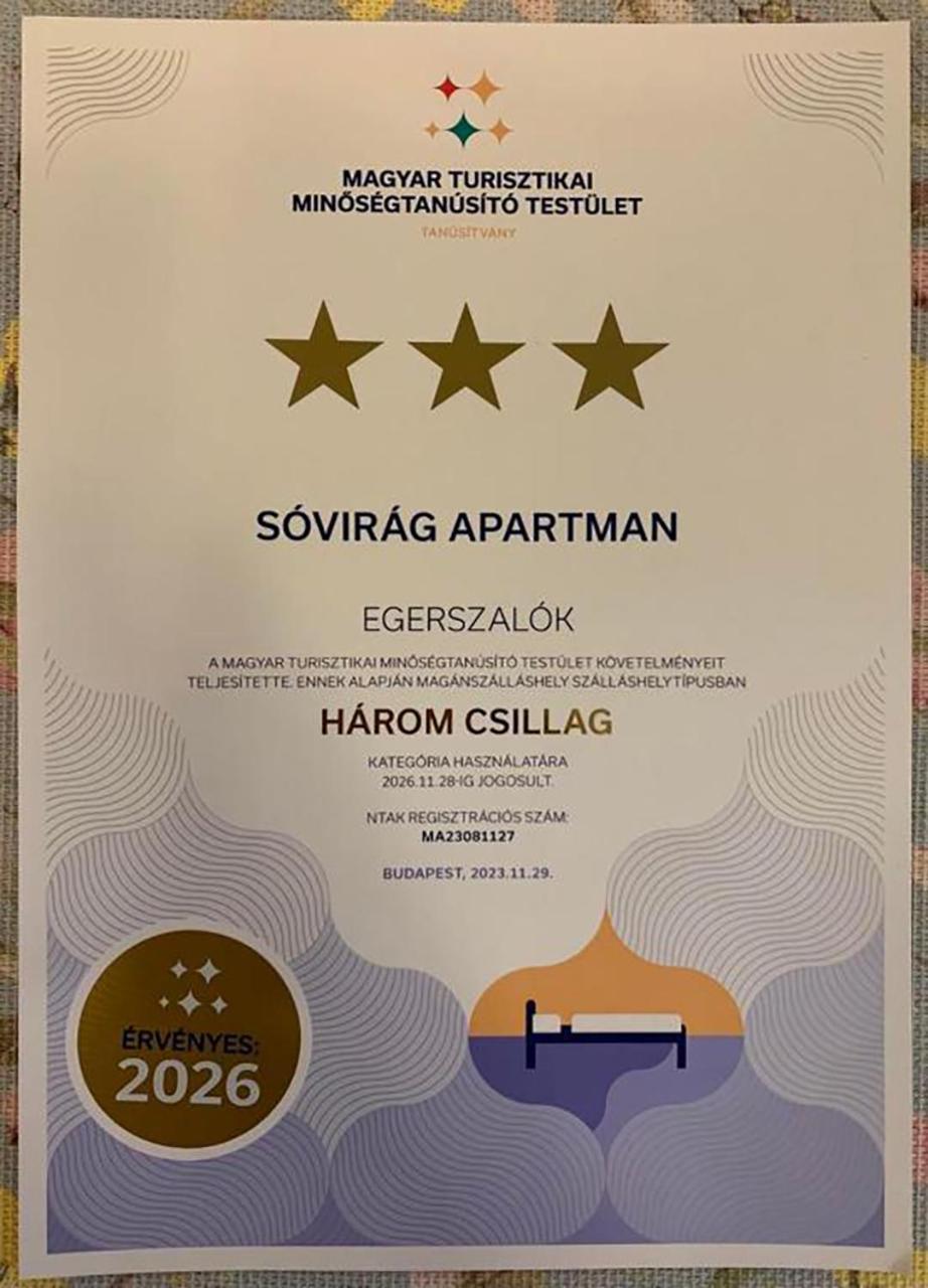 Sovirag Apartman Egerszalók Exterior foto